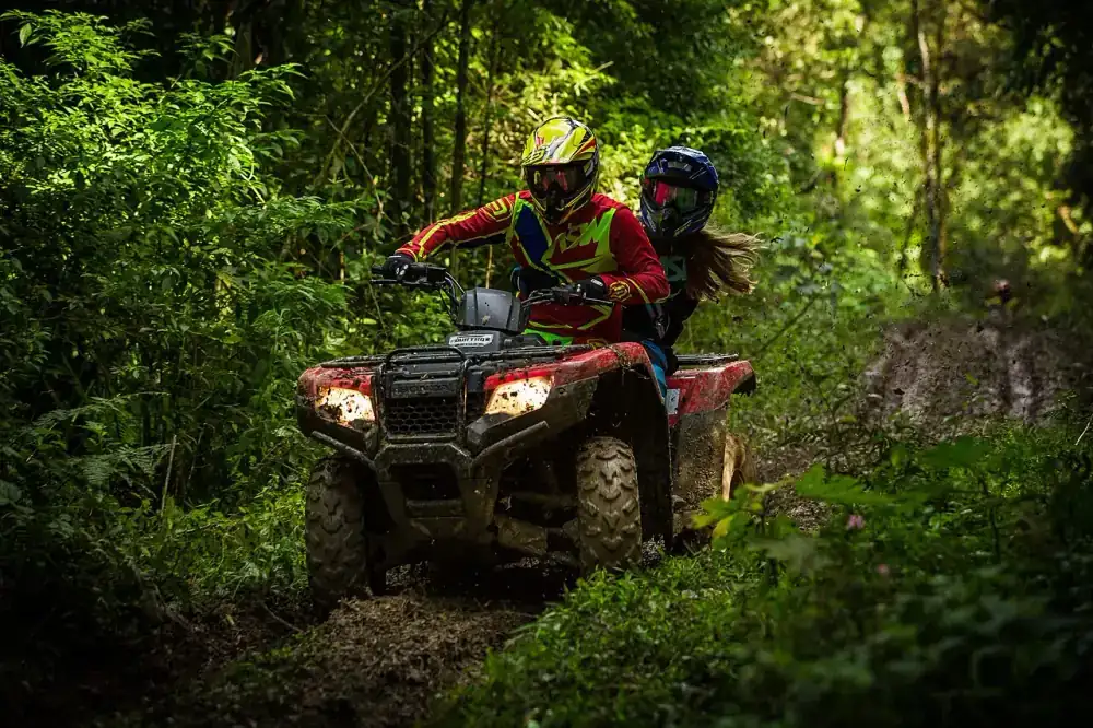 ATV riding through jungle trails near Cancun
