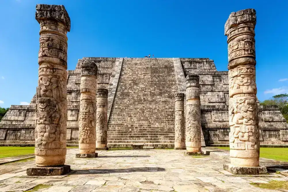 Temple of the Warriors at Chichen Itza archaeological site